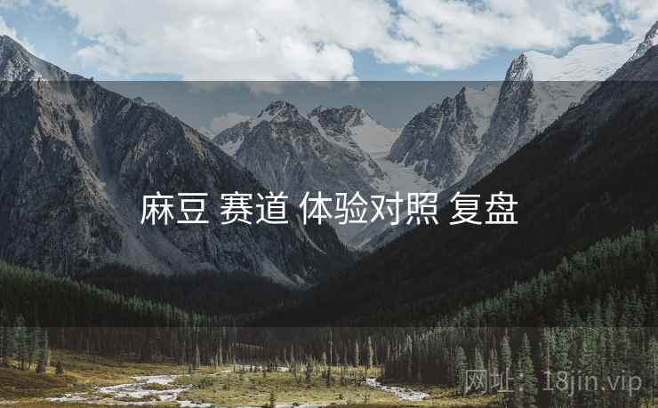 麻豆 赛道 体验对照 复盘