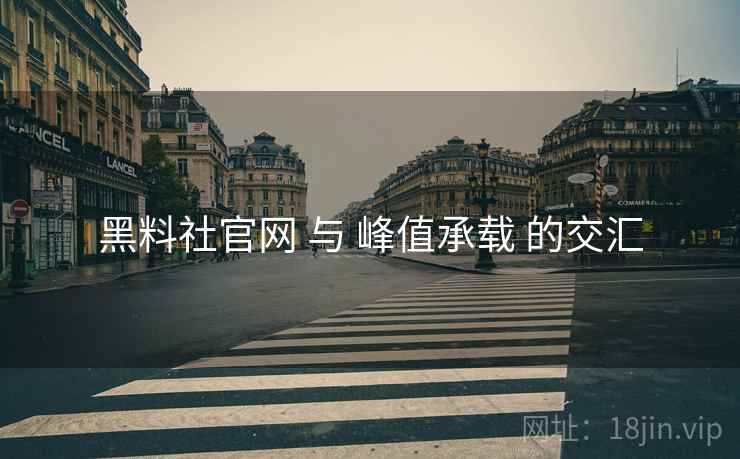 黑料社官网 与 峰值承载 的交汇