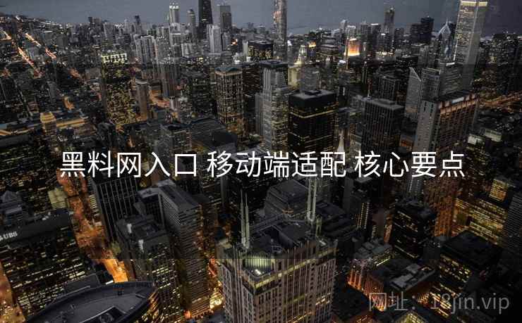 黑料网入口 移动端适配 核心要点