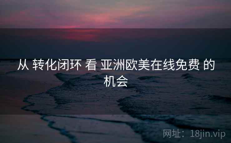 从 转化闭环 看 亚洲欧美在线免费 的机会
